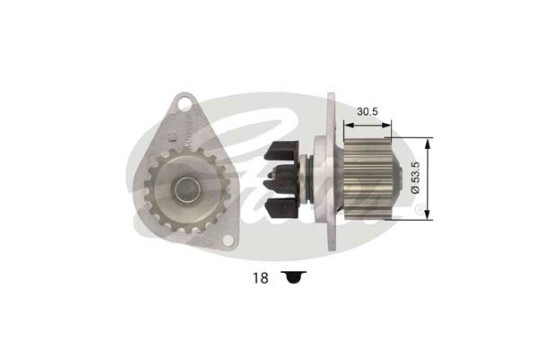 Pompe à eau + kit de courroie de distribution PowerGrip® KP15615XS Gates