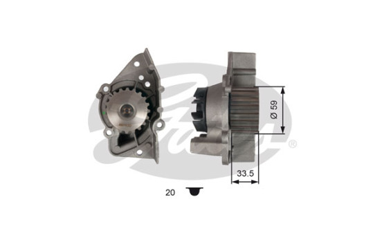 Pompe à eau + kit de courroie de distribution PowerGrip® KP25215XS-2 Gates