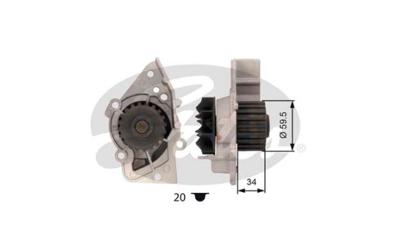 Pompe à eau + kit de courroie de distribution PowerGrip® KP25523XS Gates