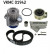 Pompe à eau + kit de courroie de distribution VKMC 01942 SKF