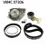 Pompe à eau + kit de courroie de distribution VKMC 07306 SKF