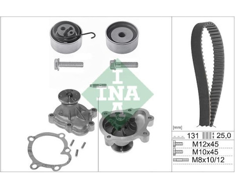 Pompe à eau + kit de distribution 530 0338 30 Ina
