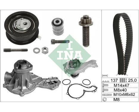 Pompe à eau + kit de distribution 530 0377 30 Ina