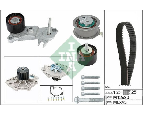 Pompe à eau + kit de distribution 530076230 Ina