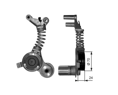 Amortisseur de vibrations, courroie trapézoïdale à nervures DriveAlign® T38406 Gates