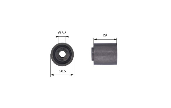 Poulie renvoi/transmission, courroie de distribution PowerGrip® T42045 Gates