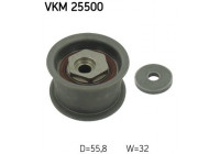 Poulie renvoi/transmission, courroie de distribution VKM 25500 SKF