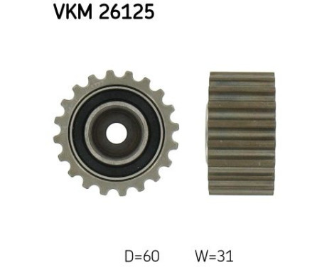 Poulie renvoi/transmission, courroie de distribution VKM 26125 SKF