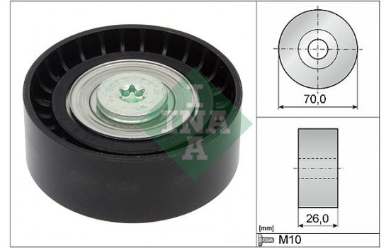 Poulie renvoi/transmission, courroie trapézoïdale à nervures 532043410 Ina