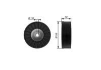 Poulie renvoi/transmission, courroie trapézoïdale à nervures DriveAlign® T36135 Gates