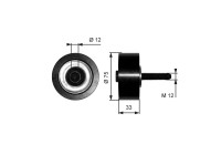 Poulie renvoi/transmission, courroie trapézoïdale à nervures DriveAlign® T36291 Gates