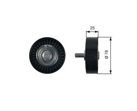 Poulie renvoi/transmission, courroie trapézoïdale à nervures DriveAlign® T36412 Gates