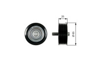 Poulie renvoi/transmission, courroie trapézoïdale à nervures DriveAlign® T36433 Gates