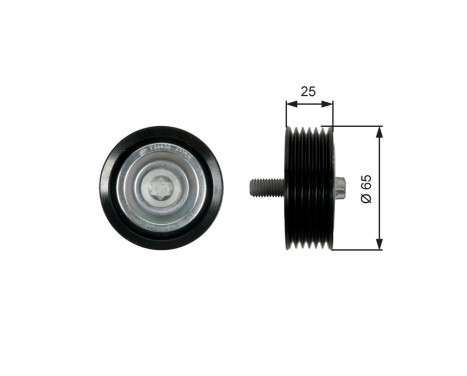 Poulie renvoi/transmission, courroie trapézoïdale à nervures DriveAlign® T36433 Gates