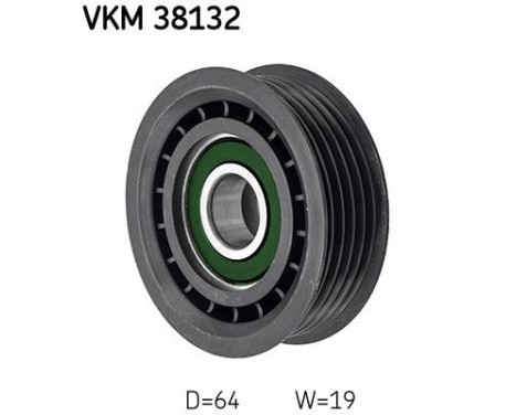 Poulie renvoi/transmission, courroie trapézoïdale à nervures VKM 38132 SKF, Image 2