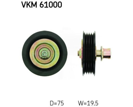 Poulie renvoi/transmission, courroie trapézoïdale à nervures VKM 61000 SKF