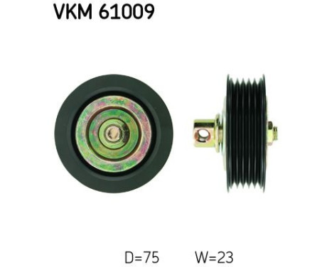Poulie renvoi/transmission, courroie trapézoïdale à nervures VKM 61009 SKF