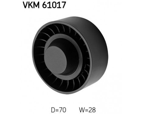 Poulie renvoi/transmission, courroie trapézoïdale à nervures VKM 61017 SKF, Image 2