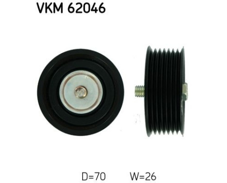 Poulie renvoi/transmission, courroie trapézoïdale à nervures VKM 62046 SKF