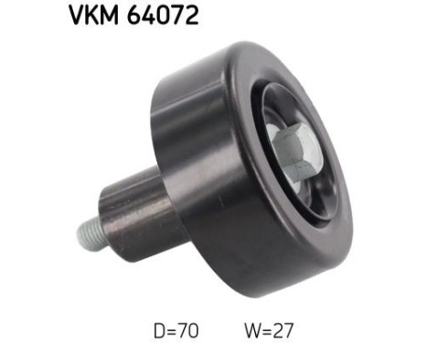 Poulie renvoi/transmission, courroie trapézoïdale à nervures VKM 64072 SKF