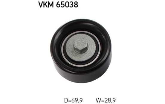 Poulie renvoi/transmission, courroie trapézoïdale à nervures VKM 65038 SKF