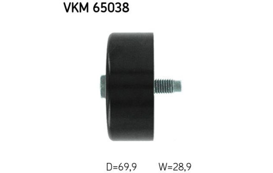 Poulie renvoi/transmission, courroie trapézoïdale à nervures VKM 65038 SKF, Image 3