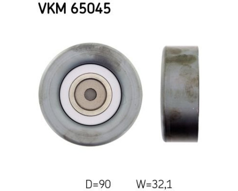 Poulie renvoi/transmission, courroie trapézoïdale à nervures VKM 65045 SKF