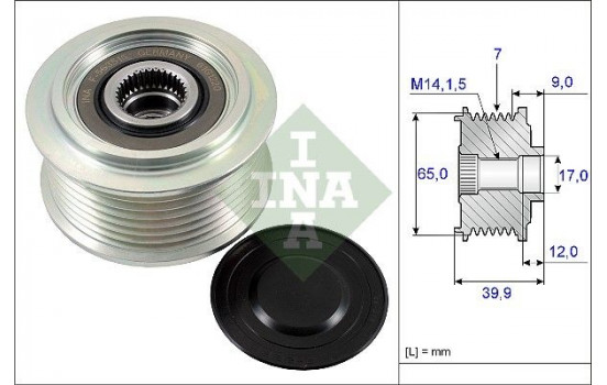 Poulie roue libre, alternateur 535022910 Ina