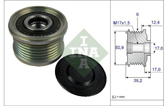 Poulie roue libre, alternateur 535024710 Ina
