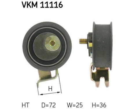 Poulie-tendeur, courroie crantée VKM 11116 SKF