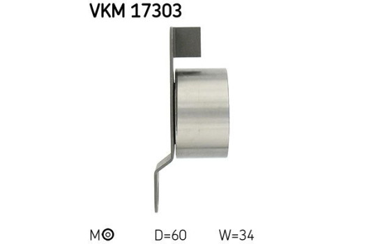 Poulie-tendeur, courroie crantée VKM 17303 SKF, Image 3