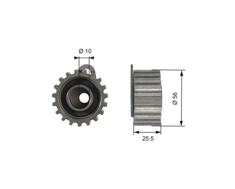 Poulie-tendeur, courroie de distribution PowerGrip® T42073 Gates