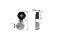 Poulie-tendeur, courroie trapézoïdale à nervures DriveAlign® T38104 Gates
