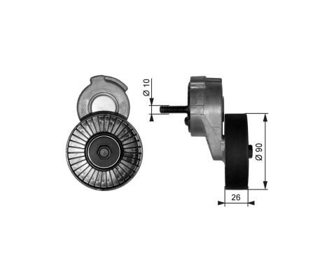 Poulie-tendeur, courroie trapézoïdale à nervures DriveAlign® T38113 Gates