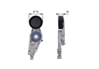 Poulie-tendeur, courroie trapézoïdale à nervures DriveAlign® T38151 Gates