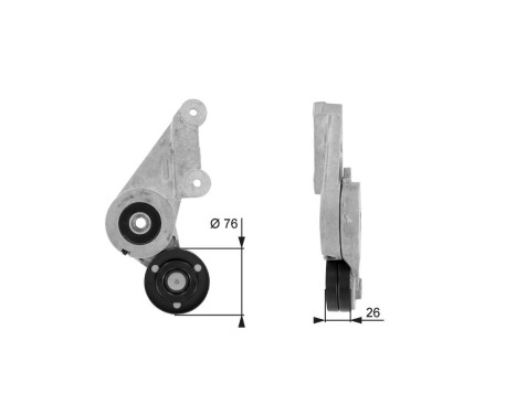 Poulie-tendeur, courroie trapézoïdale à nervures DriveAlign® T38304 Gates