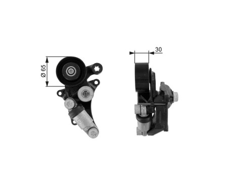 Poulie-tendeur, courroie trapézoïdale à nervures DriveAlign® T38305 Gates