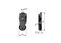 Poulie-tendeur, courroie trapézoïdale à nervures DriveAlign® T38405 Gates