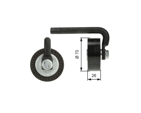 Poulie-tendeur, courroie trapézoïdale à nervures DriveAlign® T39012 Gates