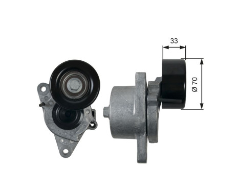 Poulie-tendeur, courroie trapézoïdale à nervures DriveAlign® T39170 Gates