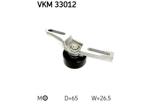 Poulie-tendeur, courroie trapézoïdale à nervures VKM 33012 SKF, Image 2