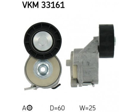 Poulie-tendeur, courroie trapézoïdale à nervures VKM 33161 SKF, Image 2