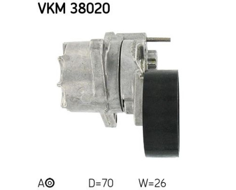 Poulie-tendeur, courroie trapézoïdale à nervures VKM 38020 SKF, Image 3