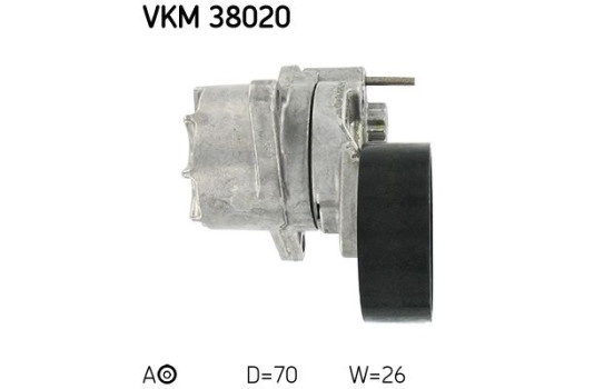 Poulie-tendeur, courroie trapézoïdale à nervures VKM 38020 SKF, Image 3