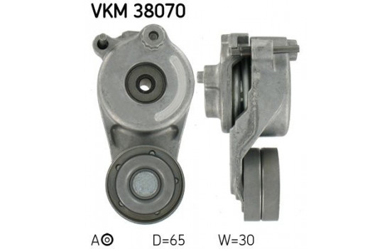 Poulie-tendeur, courroie trapézoïdale à nervures VKM 38070 SKF