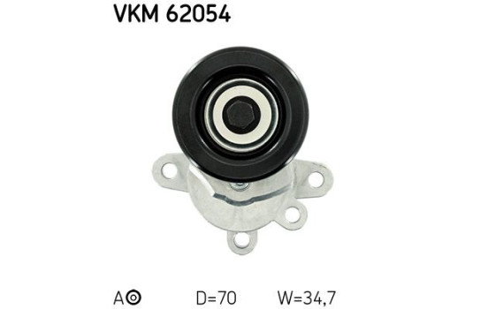 Poulie-tendeur, courroie trapézoïdale à nervures VKM 62054 SKF, Image 2
