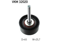 Rouleau de guidage/rouleau de déviation, courroie Poly V VKM 32020 SKF