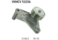 Rouleau de guidage/rouleau de déviation, courroie Poly V VKMCV 51036 SKF