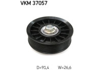 Rouleau de guidage/rouleau de renvoi, courroie trapézoïdale Poly VKM 37057 SKF