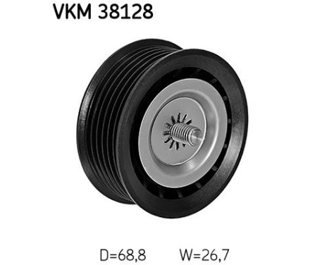 Rouleau de guidage/rouleau de renvoi, Courroie trapézoïdale poly VKM 38128 SKF, Image 2